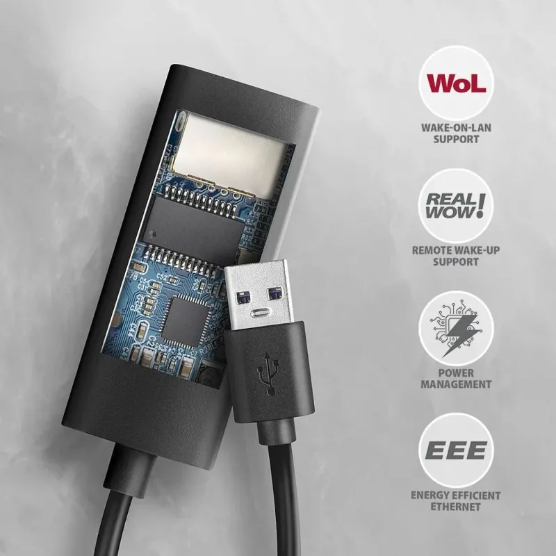 Net adapter usb3.2 1gb-ade-ar axagon