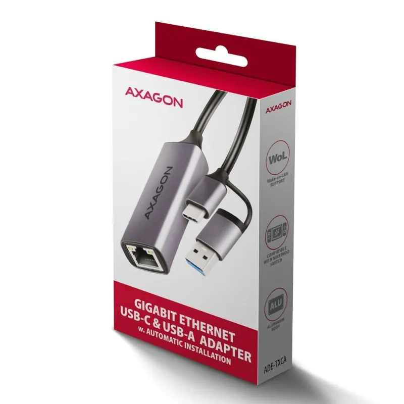 Net adapter usb-c 1gb-ade-txca axagon