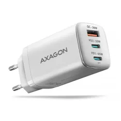 AXAGON GaN wallcharger 3x port ,USB-A + 2x USB-C,, PD3.0-PPS-QC4+-SFC2.0-AFC-SCP-FCP-Apple, 65W - ACU-DPQ65W