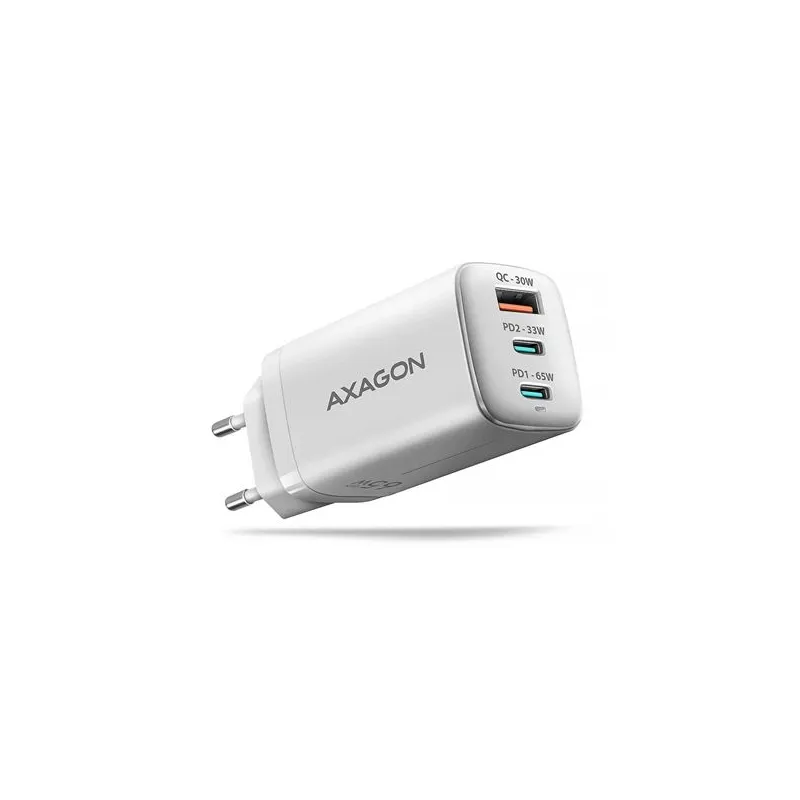 Mobile charger wall usb 65w-gan 3port acu-dpq65w axagon