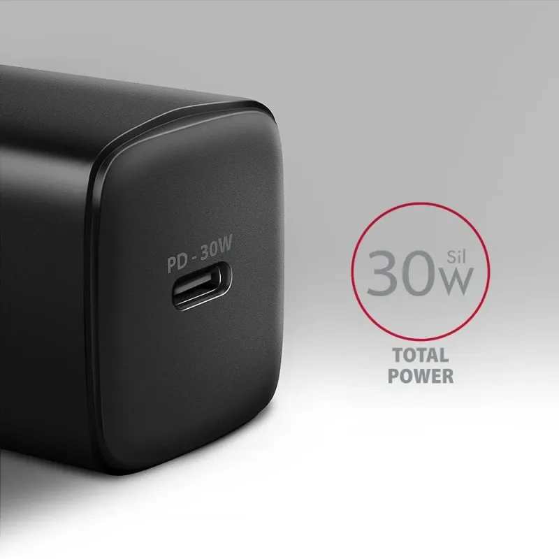 Mobile charger wall usb-c 30w-1port black acu-pd30 axagon