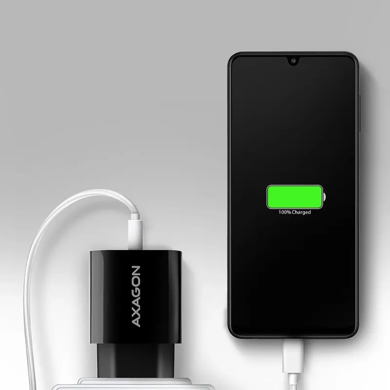 Mobile charger wall usb 18w-1port black acu-qc18 axagon