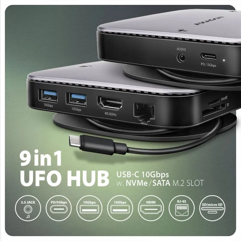 Nb acc docking station-nvme-sata 9in1 hmc-ufo axagon