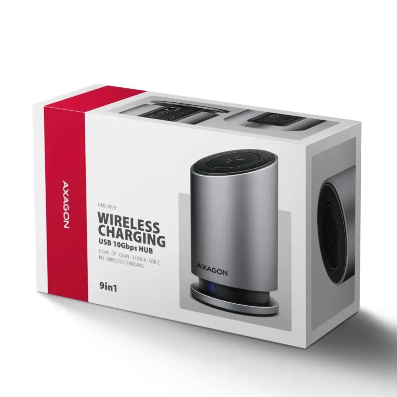 I-o hub usb-c 9in1 wrl-0.6m hmc-wl9 axagon