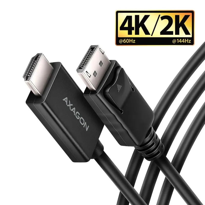 Cable dp to hdmi 1.8m-rvd-hi20c2 axagon