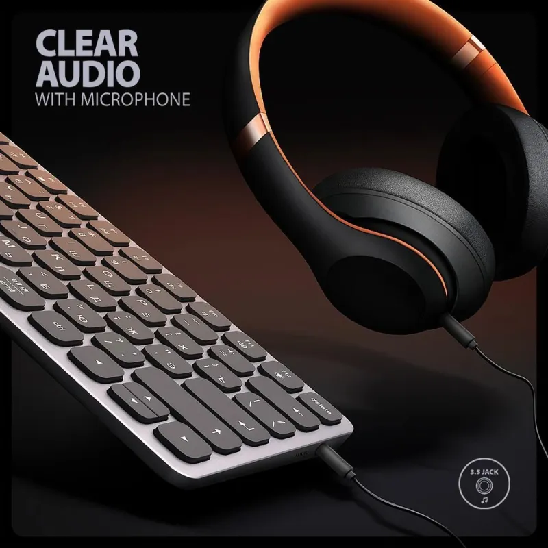 Keyboard + i-o hub 9in1-0.6m hmc-kb-crl axagon