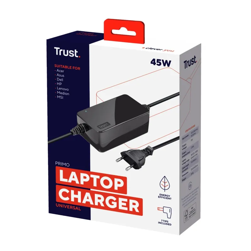 Nb acc ac adapter 45w primo-black 21904 trust