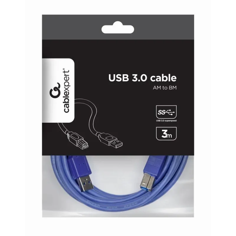 Cable usb3 am-bm 3m-ccp-usb3-ambm-10 gembird