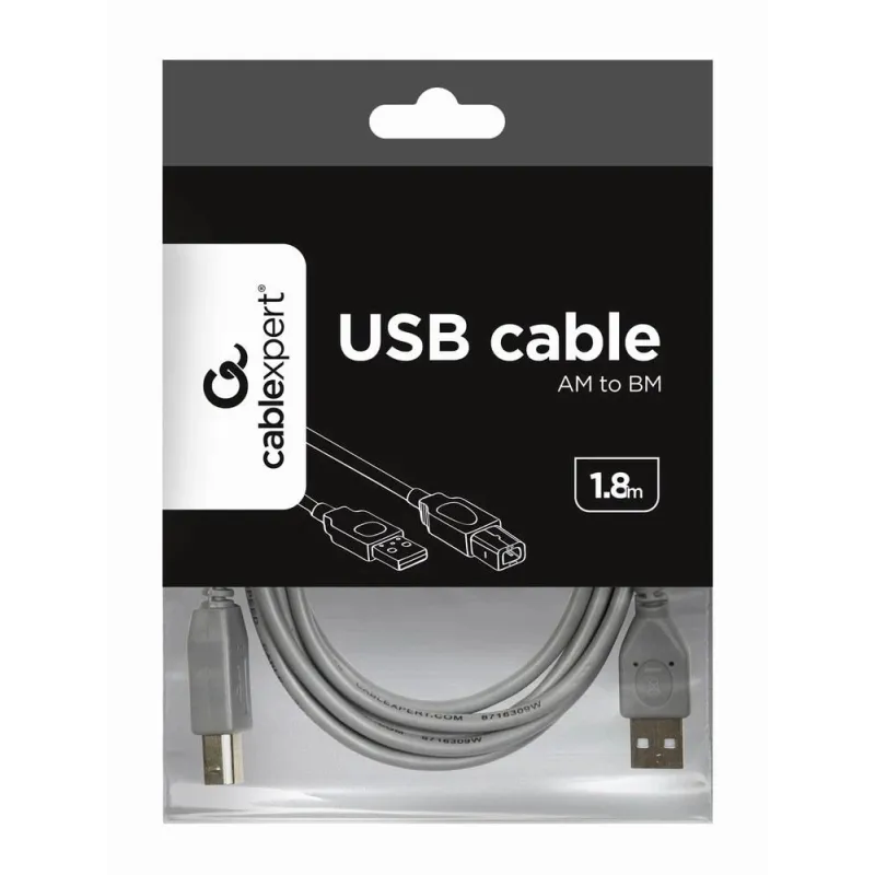 Cable usb2 am-bm 1.8m-gray ccp-usb2-ambm-6g gembird