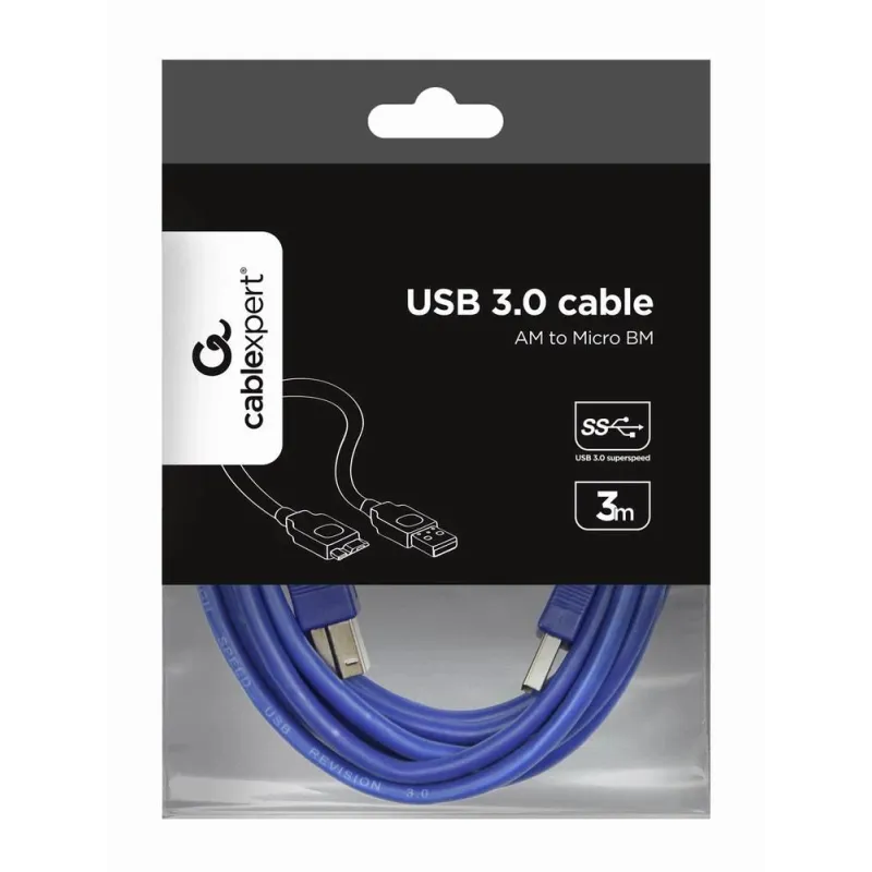 Cable usb3 am-micro bm 3m-ccp-musb3-ambm-10 gembird