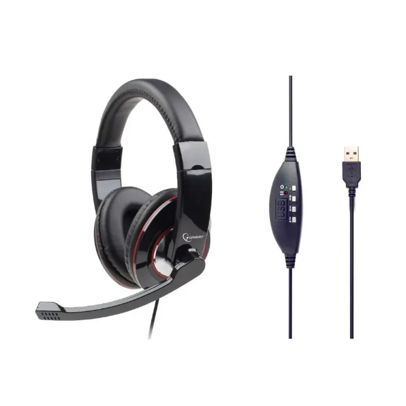 Headset stereo usb black-mhs-u-001 gembird