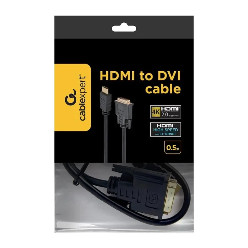Cable hdmi to dvi 0.5m-cc-hdmi-dvi-0.5m gembird
