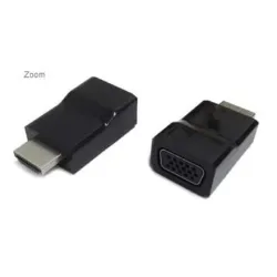 Gembird - HDMI to VGA adapter, single port - Black - HDMI - VGA