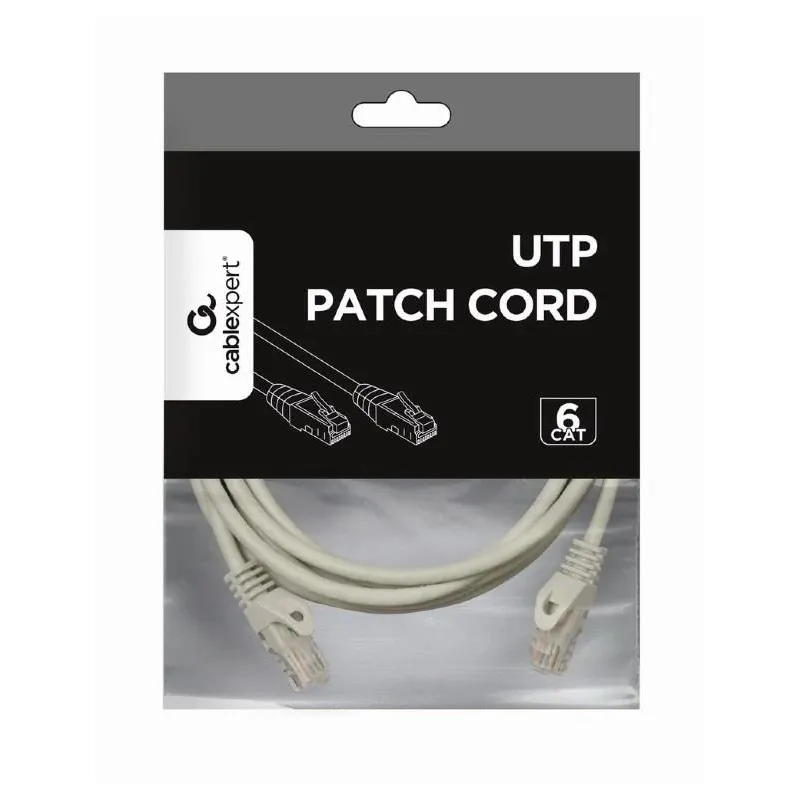 Patch cable cat6 utp 3m-grey pp6u-3m gembird