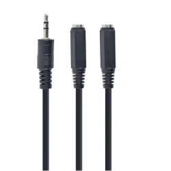Cable audio splitter 3.5mm-10cm wht cca-415-0.1m gembird