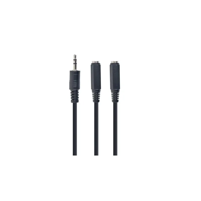 Cable audio splitter 3.5mm-10cm wht cca-415-0.1m gembird