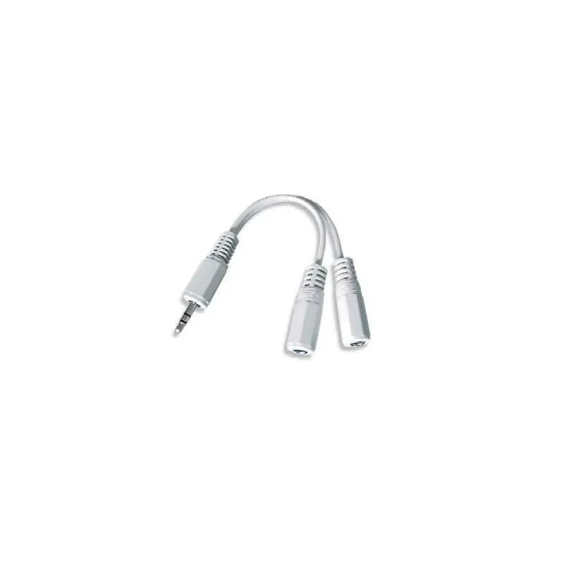 Cable audio splitter 3.5mm-10cm wht cca-415-0.1m gembird