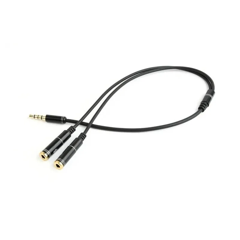 Cable audio 3.5mm 4-pin to-3.5mm s+mic cca-417m gembird
