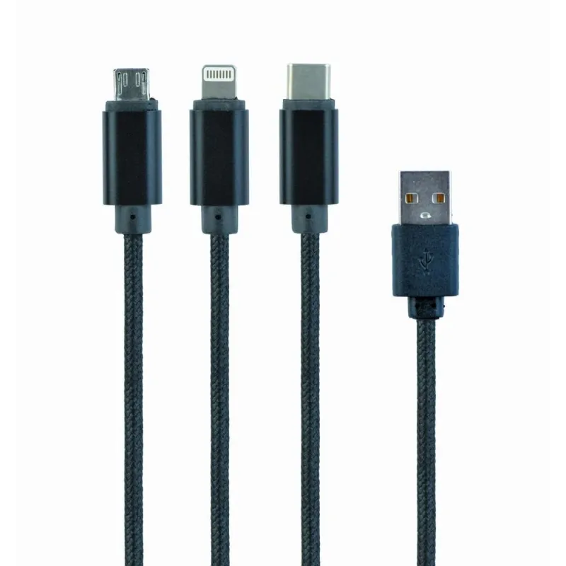Cable usb charging 3in1 1m-black cc-usb2-am31-1m gembird