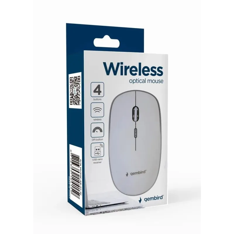 Mouse usb optical wrl-white musw-4b-01-w gembird