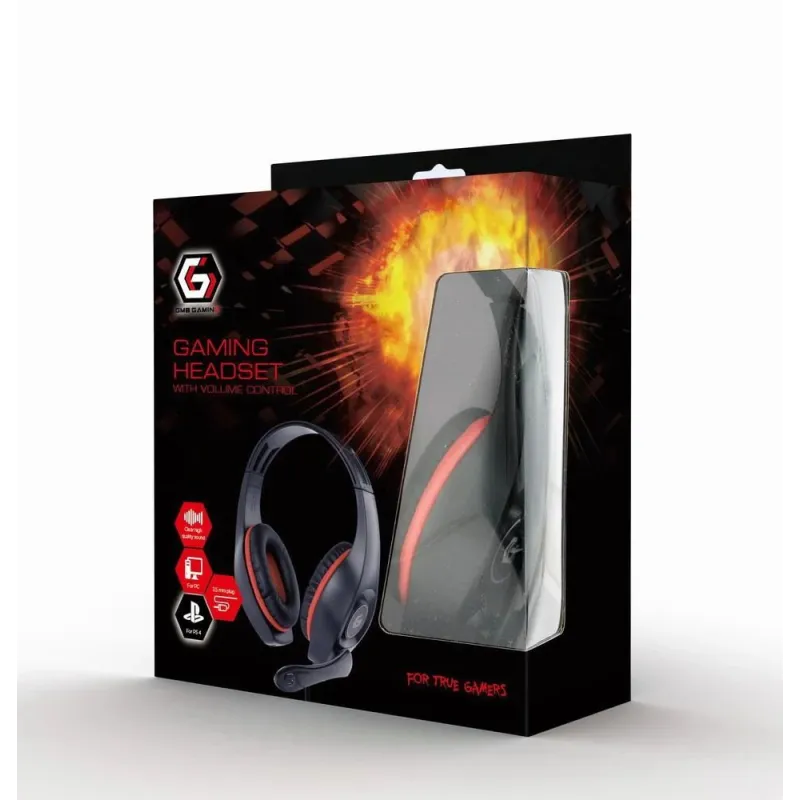Headset gaming-red-black ghs-05-r gembird
