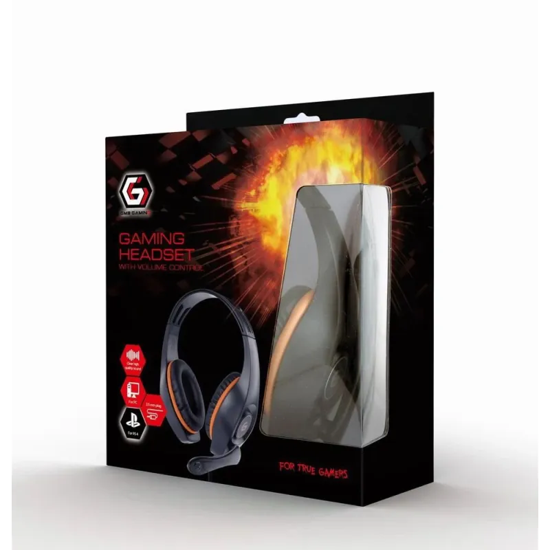 Headset gaming-orange ghs-05-o gembird