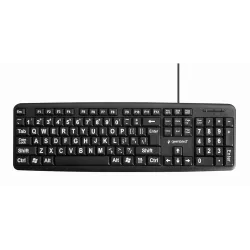 Keyboard standart usb eng big-lett. black kb-us-103 gembird