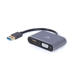 Cablexpert - USB display adapter - A-USB3-HDMIVGA-01 - USB 3.0 Type-A - 0.15 m