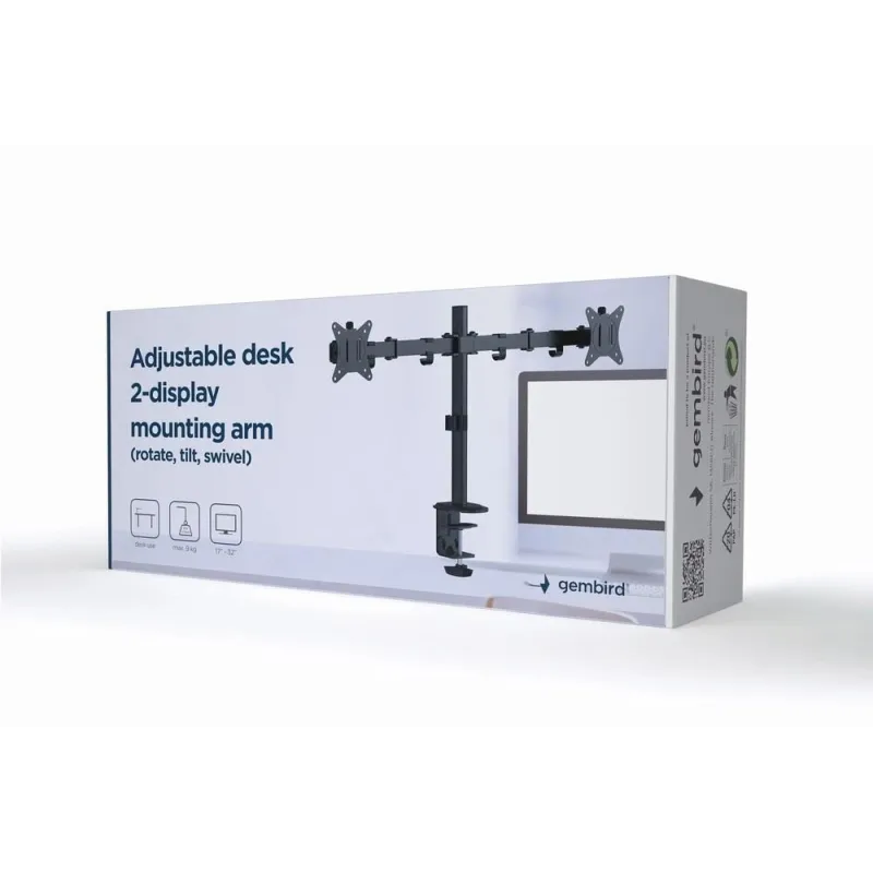 Display acc mounting arm-17-32 ma-d2-01 gembird