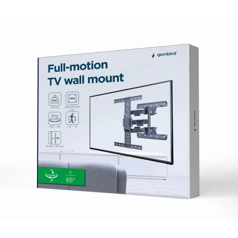 Tv set acc wall mount 32-65-wm-65st-01 gembird