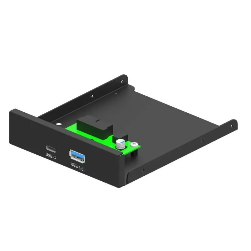 Case acc front 3.5 panel-usb 2p fdi3-u3c-01 gembrid