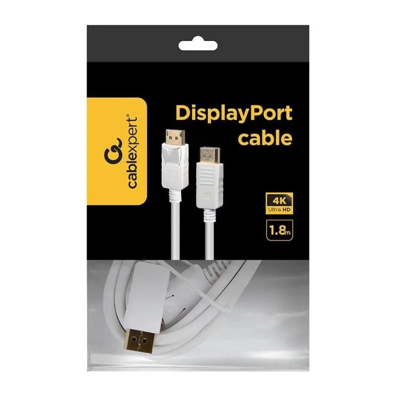 Cable display port 1.8m-white cc-dp2-6-w gembird