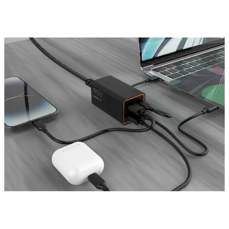 Charger usb universal 4p 65w-ta-uc-2a2c-pd65-01-bk gembird