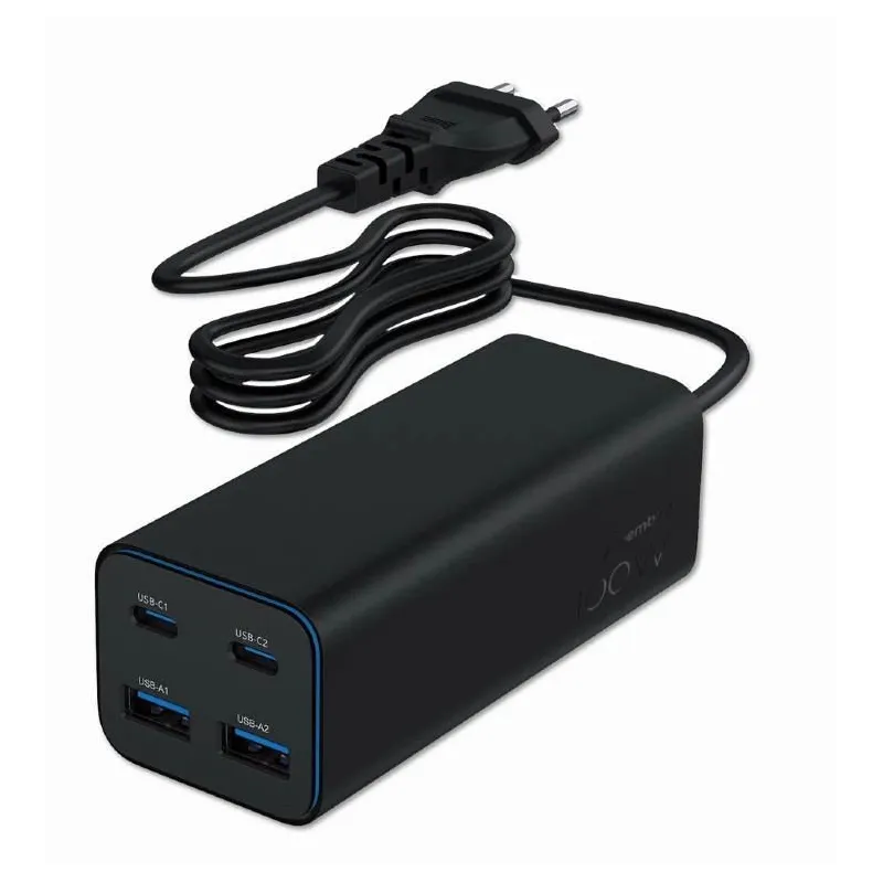 Charger usb universal 4p 100w-ta-uc-2a2c-pd100-01-bk gembird
