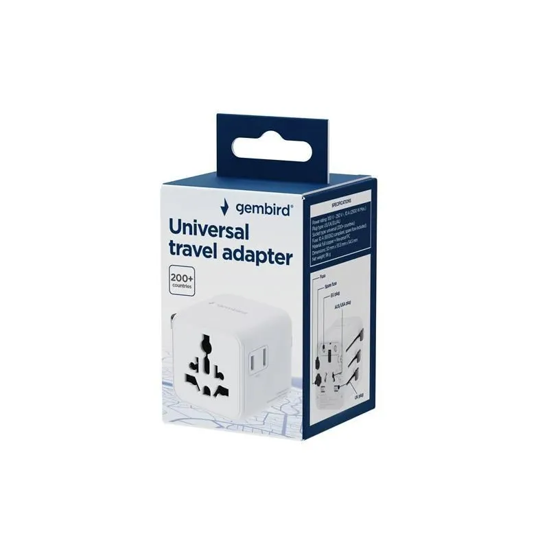Power adapter travel-white tpa-int-01-w gembird