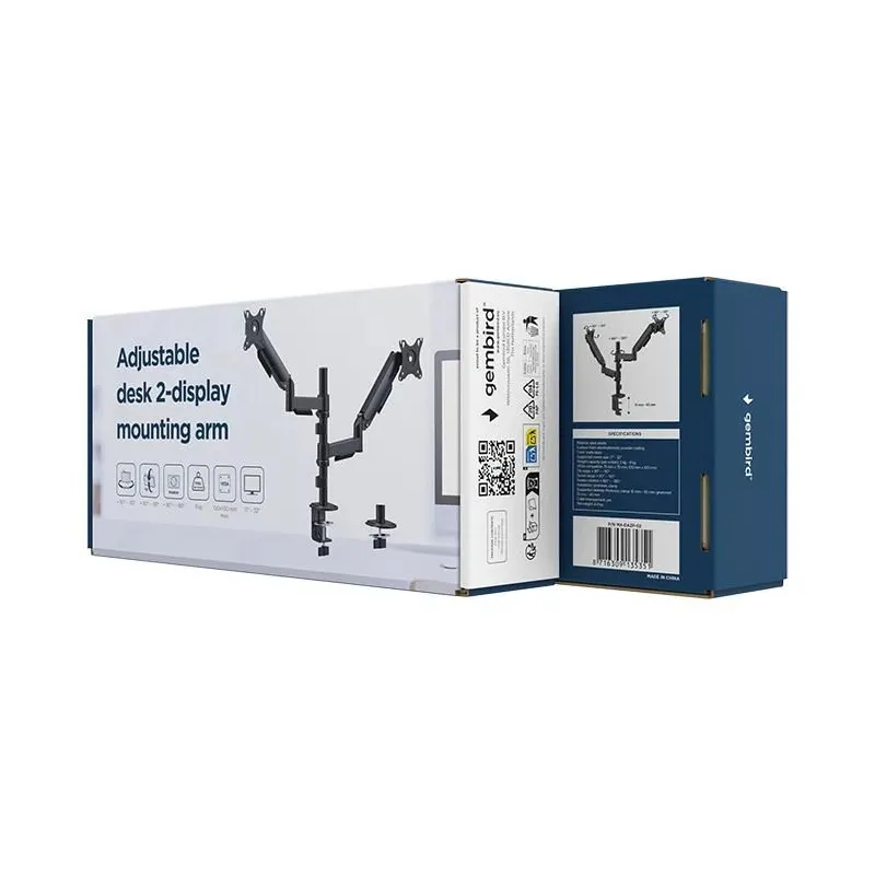 Display acc mounting arm-17-32 ma-da2p-02 gembird
