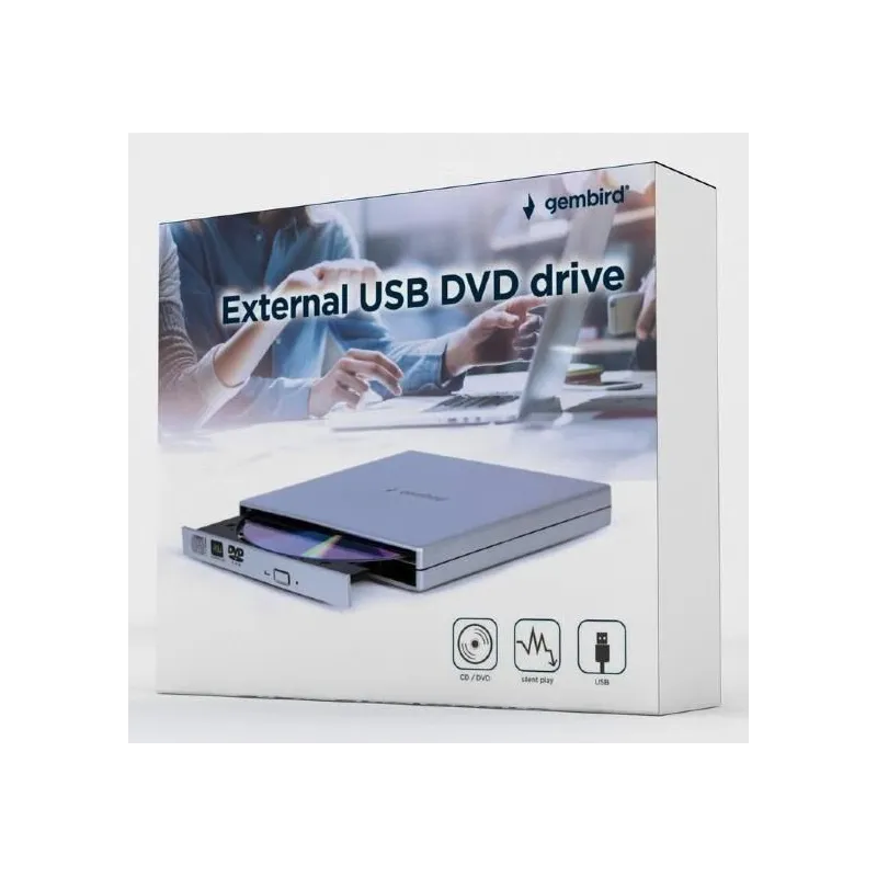 Dvd rw usb2 8x ext rtl-silver dvd-usb-021-sv gembird