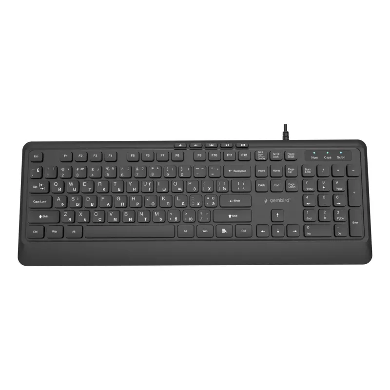 Keyboard multimedia usb cyrill-black kb-mch-05-cyrl gembird