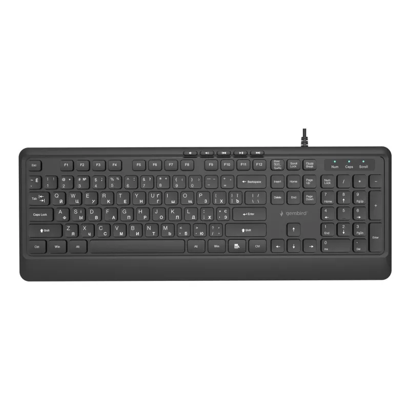 Keyboard multimedia usb cyrill-black kb-mch-05-cyrl gembird