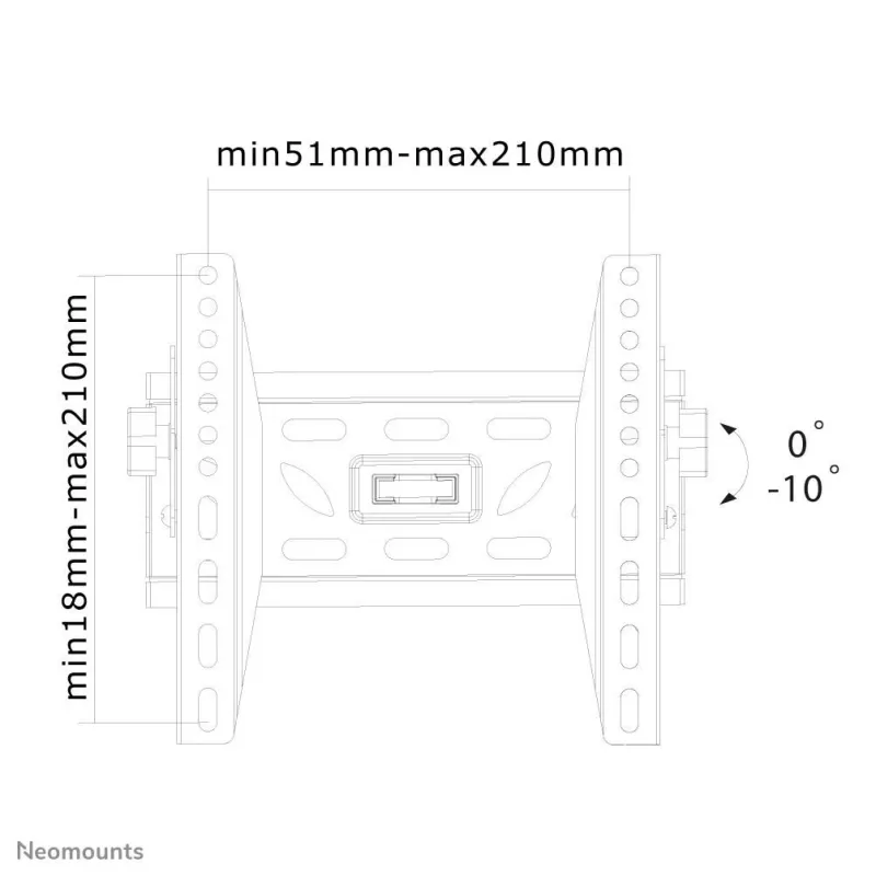 Tv set acc wall mount black-24-40 led-w220 neomounts