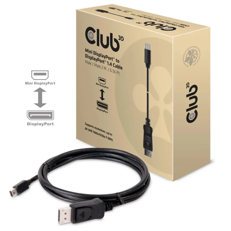 Cable mini dp to dp 2m-m-m cac-1115 club3d