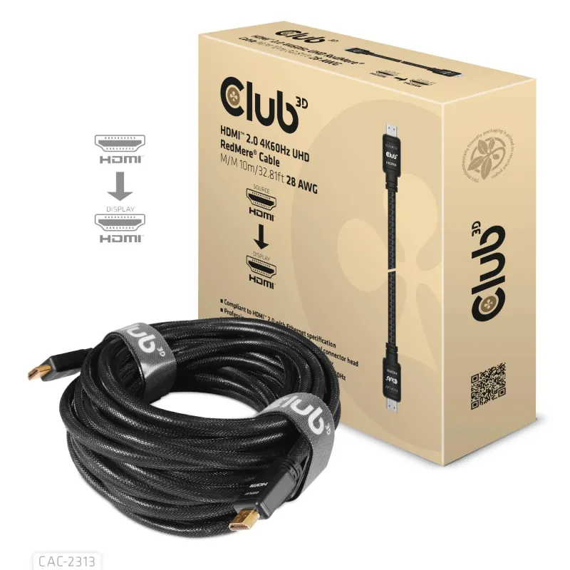 Cable hdmi to hdmi 10m-m-m cac-2313 club3d