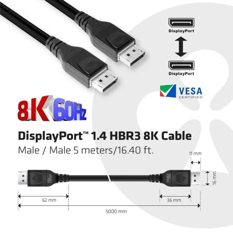 Cable dp 5m-m-m cac-1061 club3d
