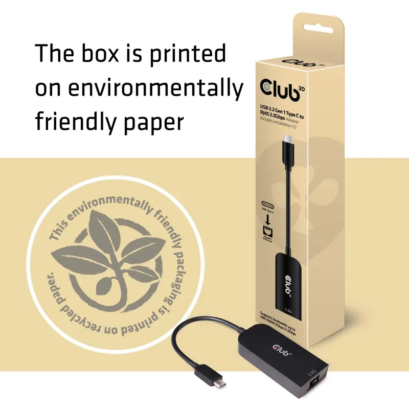 I-o adapter usb3.2 to rj45-m-f cac-1520 club3d