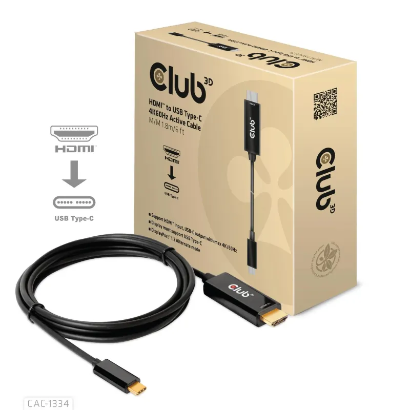 Cable hdmi to usb-c 1.8m-m-m cac-1334 club3d