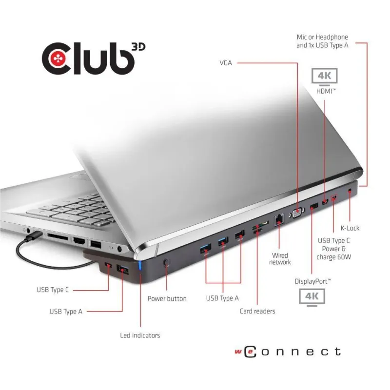 Nb acc docking station-usb-c 65w csv-1564w65 club3d