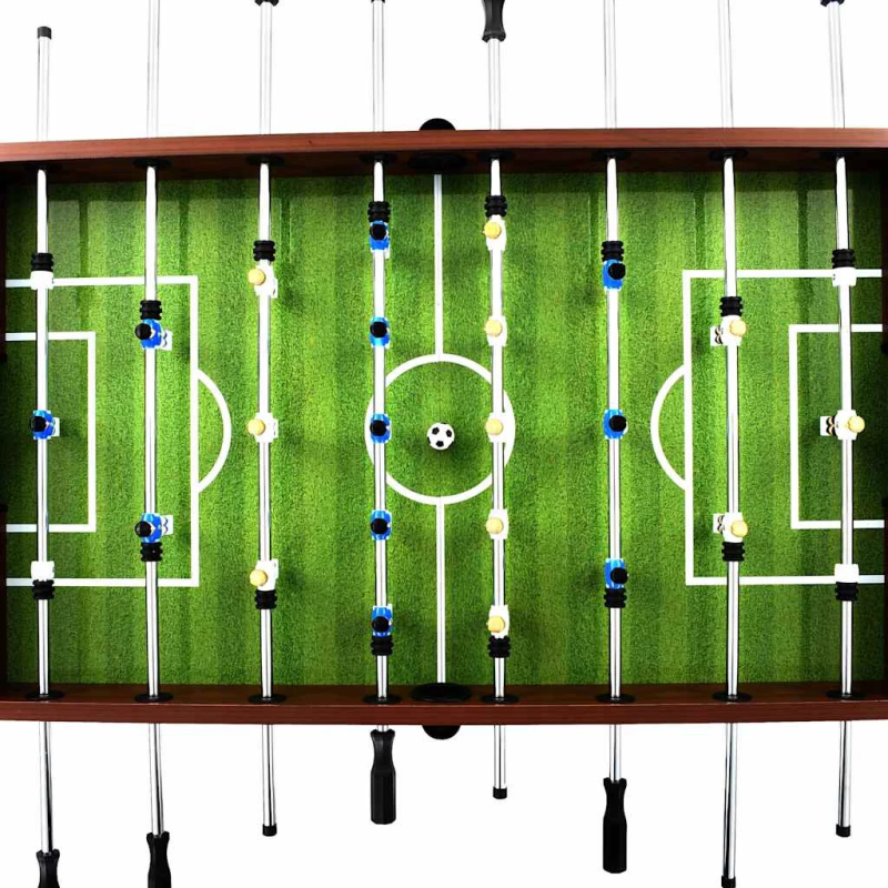 vidaXL galda futbols, 140x74,5x87,5 cm, 60 kg, tērauds, brūns