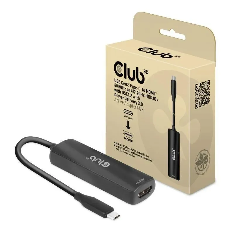 I-o adapter usb-c to hdmi-m-f cac-1588 club3d