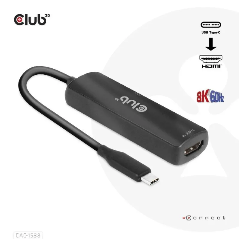 I-o adapter usb-c to hdmi-m-f cac-1588 club3d