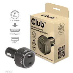 Nb charger car usb+usb-c-63w cac-1922 club3d